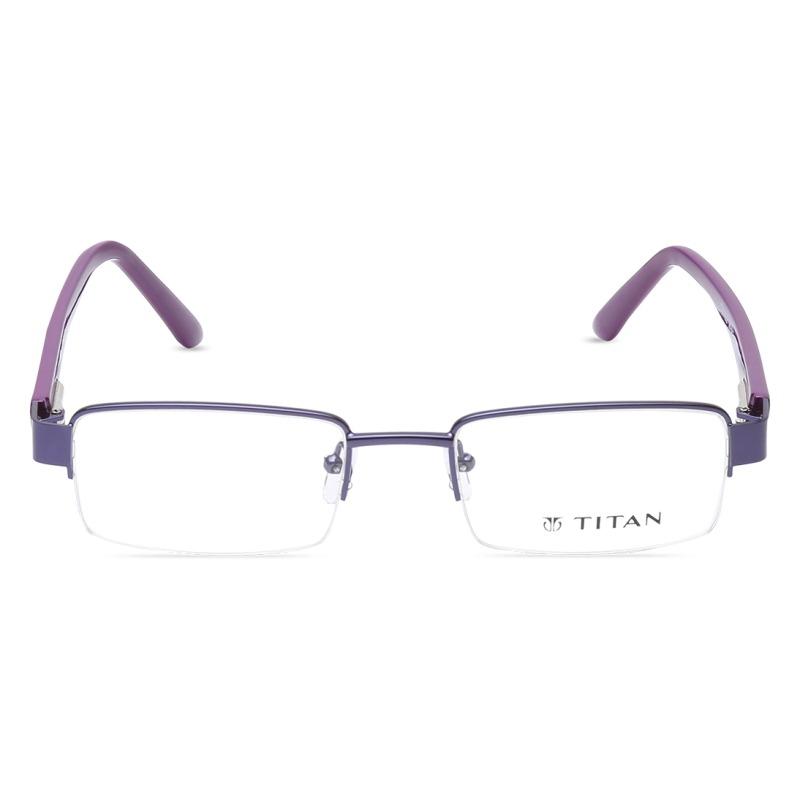 Titan Purple Rectangle Eyeglasses for Women