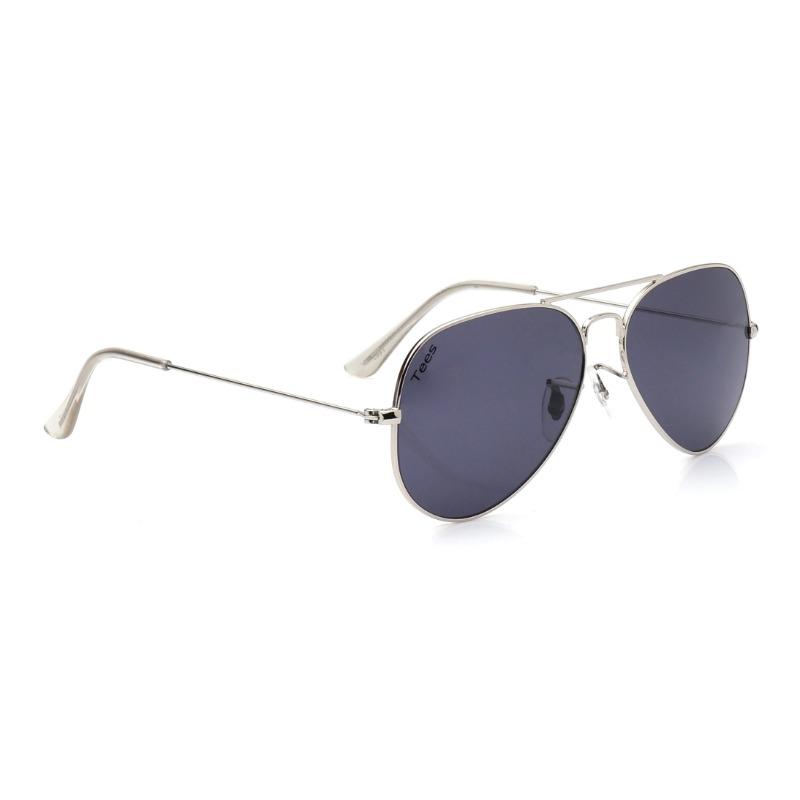 Tees By Fastrack Grey Aviator Sunglasses for Men