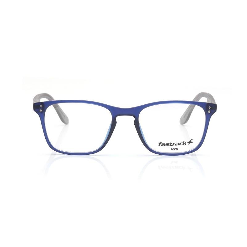 Tees By Fastrack Blue Rectangle Computer Glasses for Men and Women FT1536UFP6MBRCGV | 51