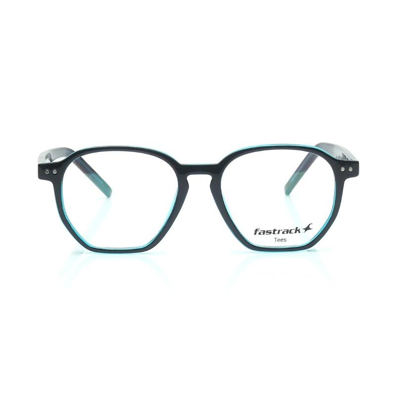 Tees By Fastrack Blue Geometric Computer Glasses for Men and Women FT1533UFP1MBKCGV | 54