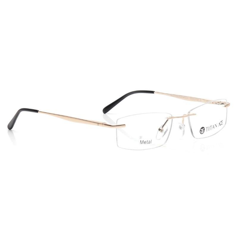 Ace by Titan TA00133URM1MGLV | 53 Gold Rectangle Eyeglasses for Men and Women — alternate view