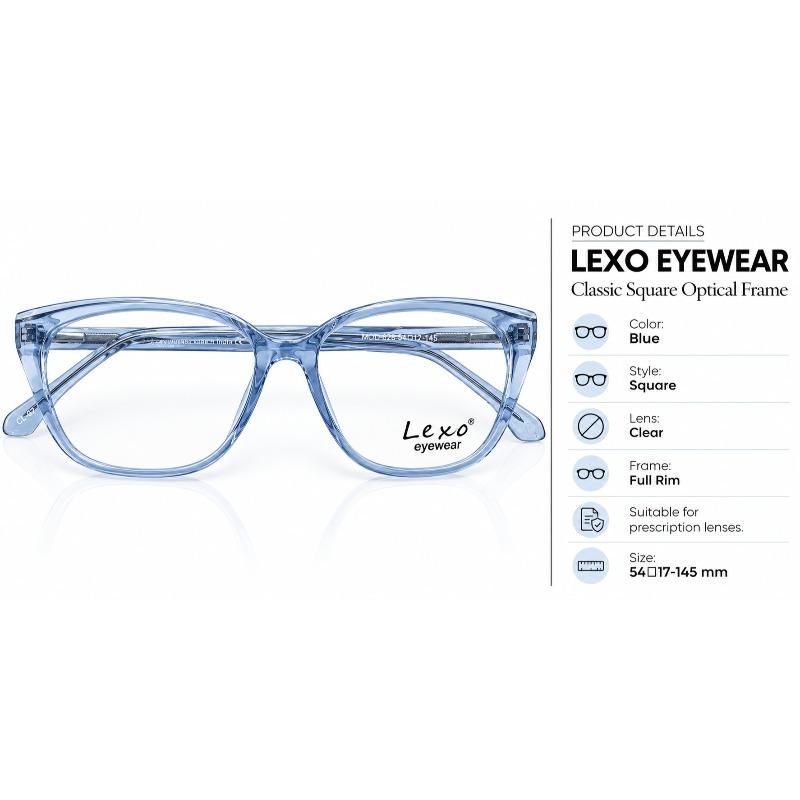 Lexo Eyewear model 628 Blue Full-Rim Classic cat eye Glasses Frames