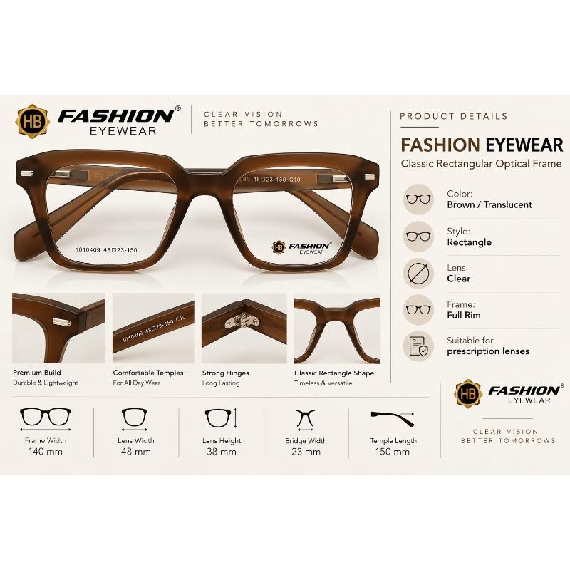 Fashion Eyewear Model 1010409. Size 48