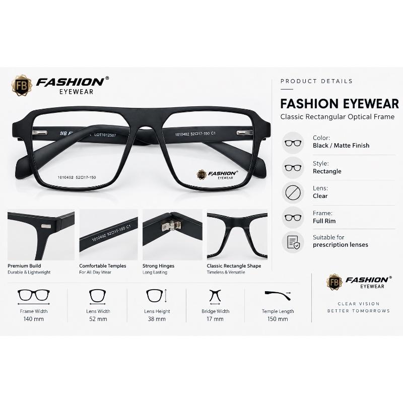 Fashion Eyewear Model 1010402. Size 52