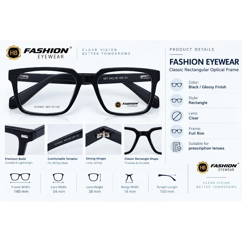 Fashion Eyewear Model 1010401. Size 54
